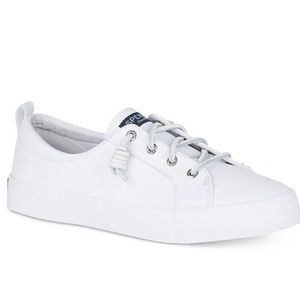 SPERRY TOP SIDER LEATHER WHITE SNEAKERS